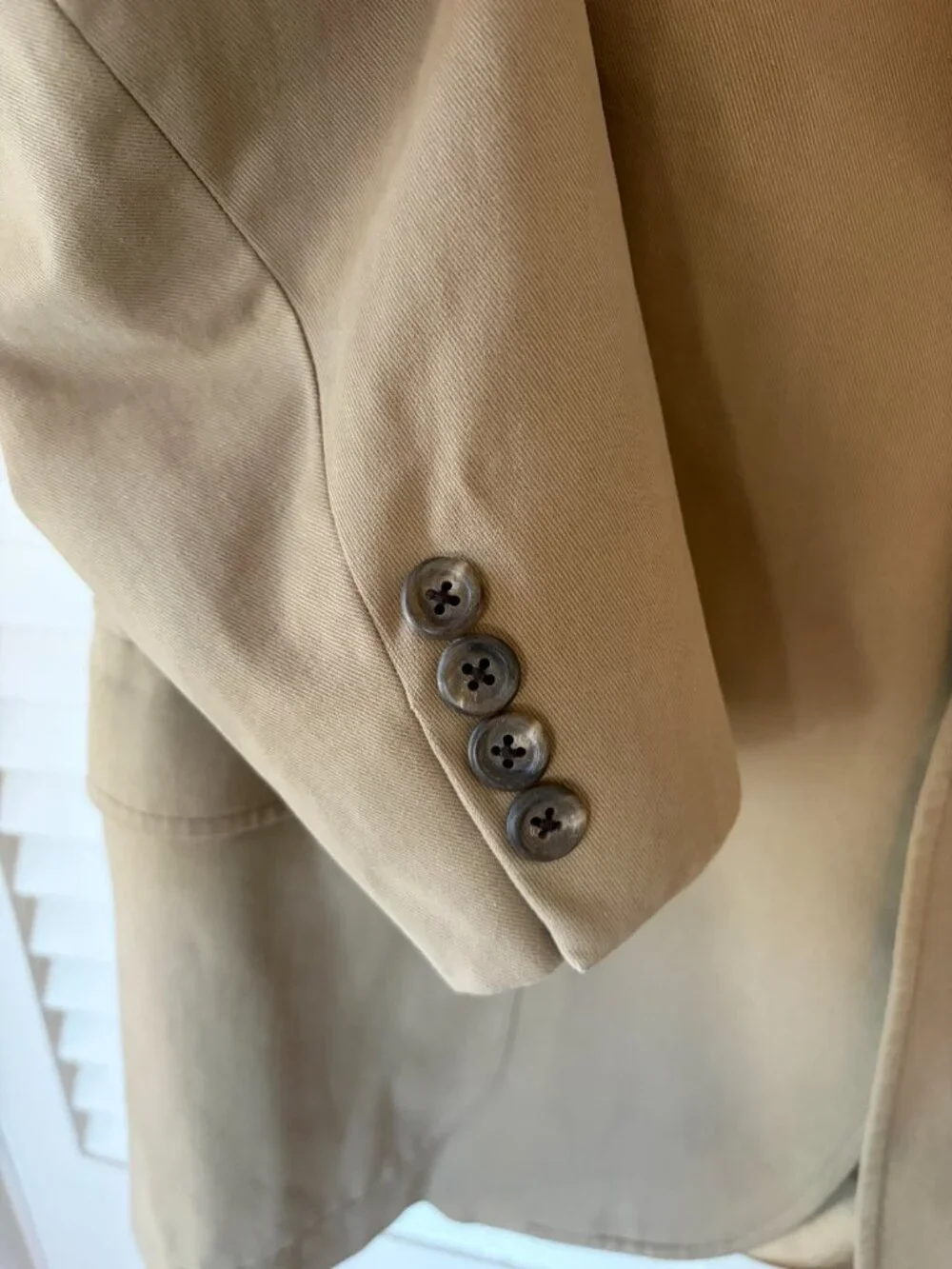 Polo Ralph Lauren men's vintage blazer large jacket khaki cotton beige tan